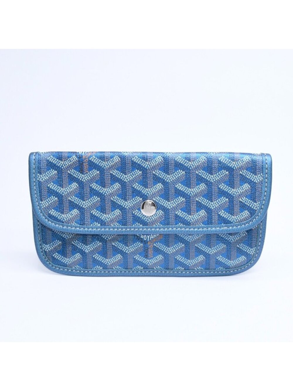 Goyard Saint Louis PM Pouch Blue Metal Flat Case Limited